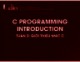 Bài giảng C Programminh introduction: Tuần 2 - Giới thiệu ngôn ngữ lập trình C