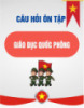 Câu hỏi ôn tập môn Giáo dục quốc phòng (Học phần II)