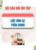 Bộ câu hỏi ôn tập Luật Hình sự (Phần chung)